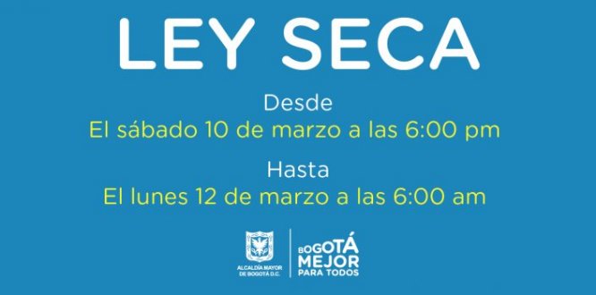 Ley seca en bogotá